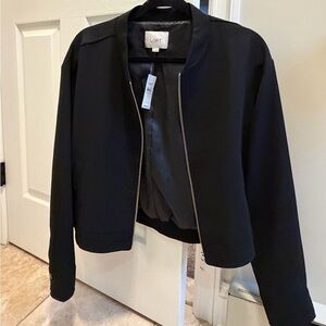 LOFT Women's Classic Black Bomber Jacket